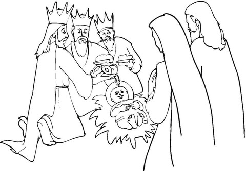 Gifts From Wise Men  Coloring Page